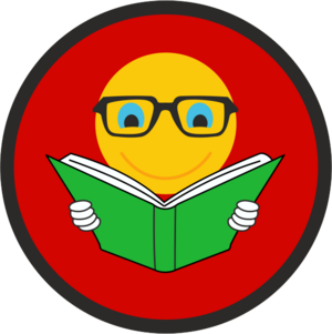 Bookworm Smiley Badge