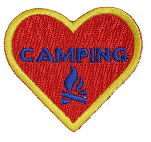 Camping - Heart shaped with Campfire
