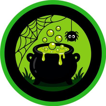 Spooky Spider & Witches Cauldron 
