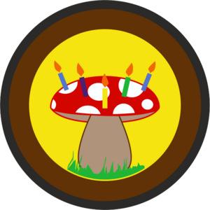 Happy Birthday Brownies Toadstool