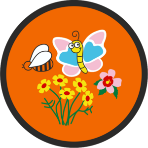 Spring Orange Badge