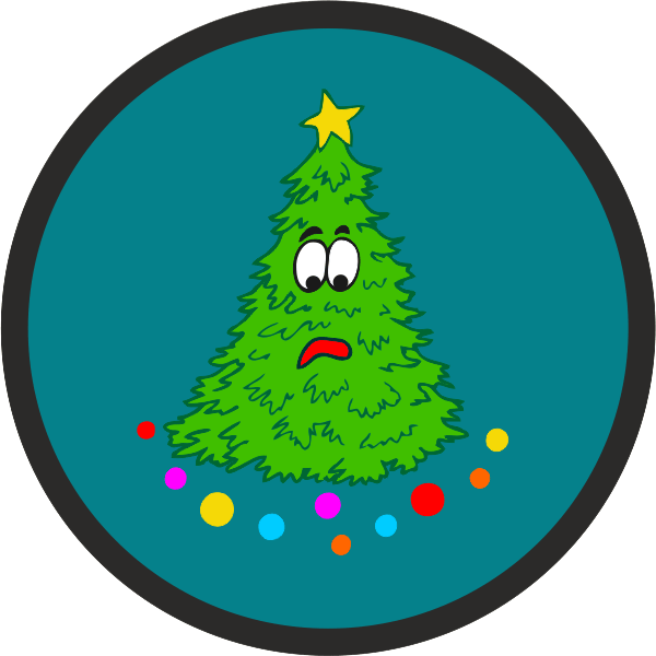 Funny Christmas Tree - Tolley Badges