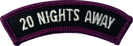 20 Nights Away badges